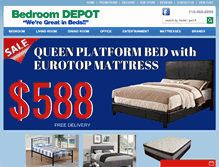 Tablet Screenshot of bedroomdepot.ca